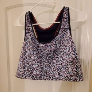 New 4XL Red, White, and Blue Sports Bra